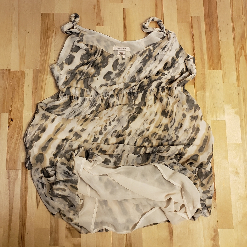 Covington Ivory Polyester Lined Dress Sz 12 - Picture 8 of 8
